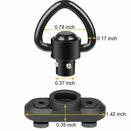 QD Quick Detach Triangular Sling Swivel with MLOK Base Mount Adaptor