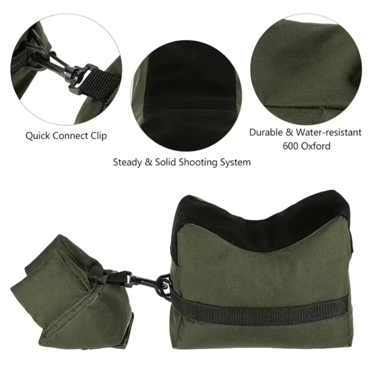 Sniper Rifle Shooting Rest Sand Bag Set