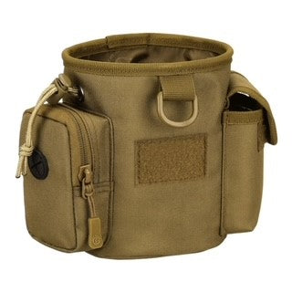 Tactical Molle Utility Dump Pouch with Dual Accessories EDC Pouch - Coyote Brown