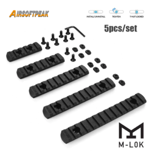 Tactical M-Lok Picatinny Nylon Rail 5 pc set