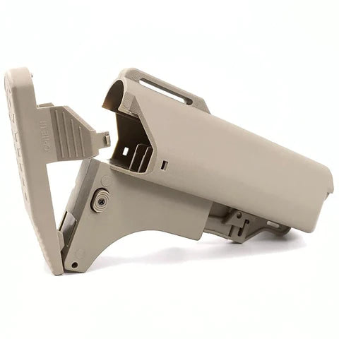 K - SL Navy SEAL Buttstock - with spare M4 magazine storage & quick access battery compartment- Tan
