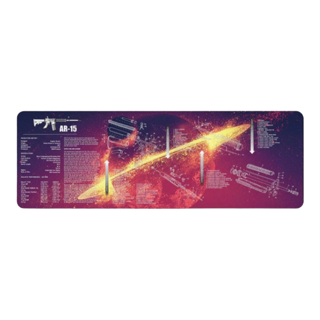 AR-15 Rifle Maintenance Mat with Parts Diagram - Purple Galaxy