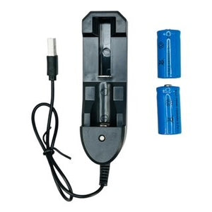 USB Battery Charger with CR123A Rechargeable Batteries – Ideal Power Solution for Tactical Optics