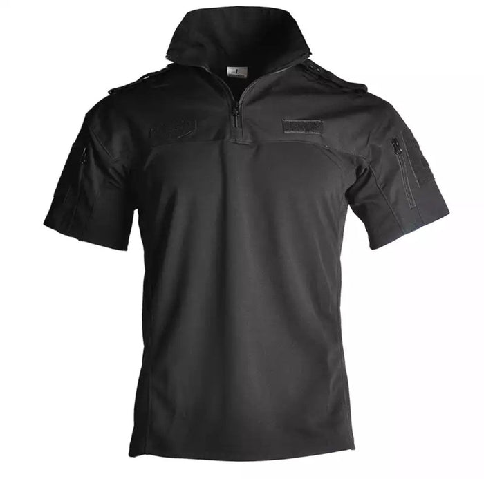 Short Sleeve Military Tactical Shirt - Black