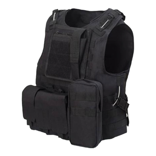 Combat Assault Tactical Plate Carrier Vest - Black