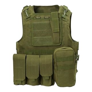 Combat Assault Tactical Plate Carrier Vest - Olive Drab