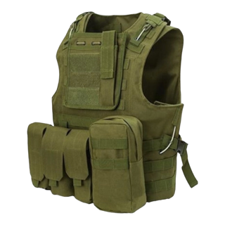 Combat Assault Tactical Plate Carrier Vest - Olive Drab