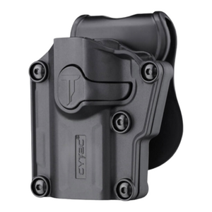 Cytac - Mega Fit Universal Holster with Paddle Attachment - Left Hand - Black