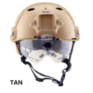 FAST Combat Helmet with Integrated Dropdown Visor - Tan