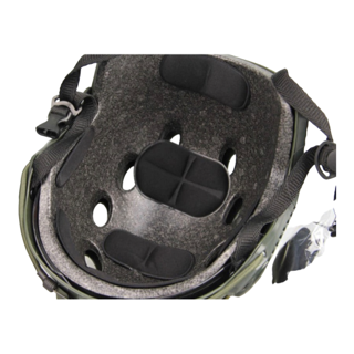 FAST Combat Helmet with Integrated Dropdown Visor - Black