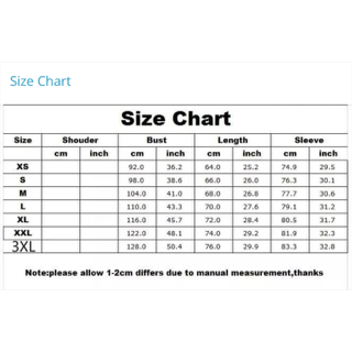 Sizing chart