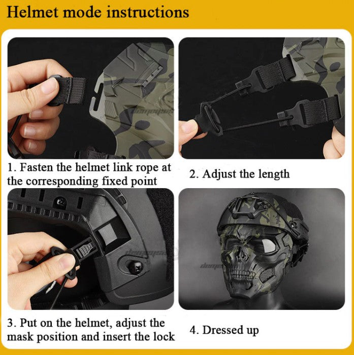 Skull Protective Face Mask Instructions