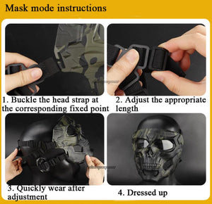 Skull Protective Face Mask Instructions