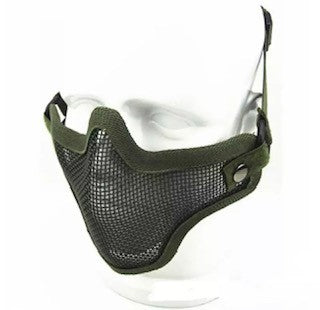 Tactical Mesh Half Face Protection Strike Style Mask - Green