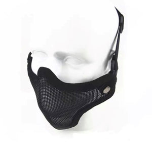 Tactical Mesh Half Face Protection Strike Style Mask - Black