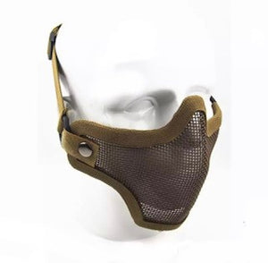 Tactical Mesh Half Face Protection Strike Style Mask - Tan