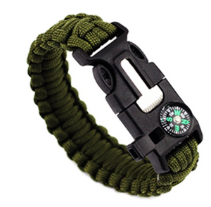 Paracord Survival Bracelet - Green
