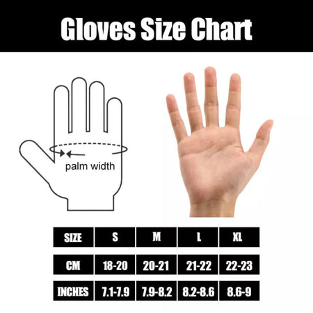 Professional Design Tactical Gloves Size Chart