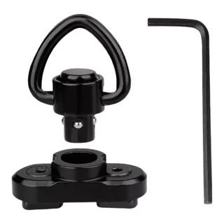 QD Quick Detach Triangular Sling Swivel with MLOK Base Mount Adaptor - Gel Blaster Rifle