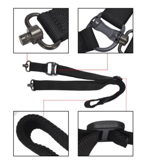 Rifle Sling - Dual Point with Quick Detach QD Swivel