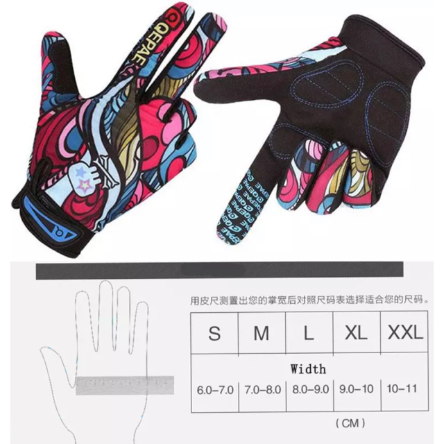 Qepae Sports Gloves - Size Chart