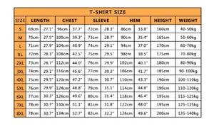 Tactical Shirt - Long Sleeve SWAT Military Combat Style - Sizing Chart