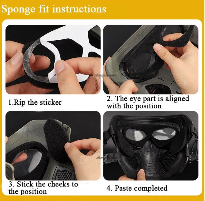 Skull Protective Face Mask Fitting Instructions