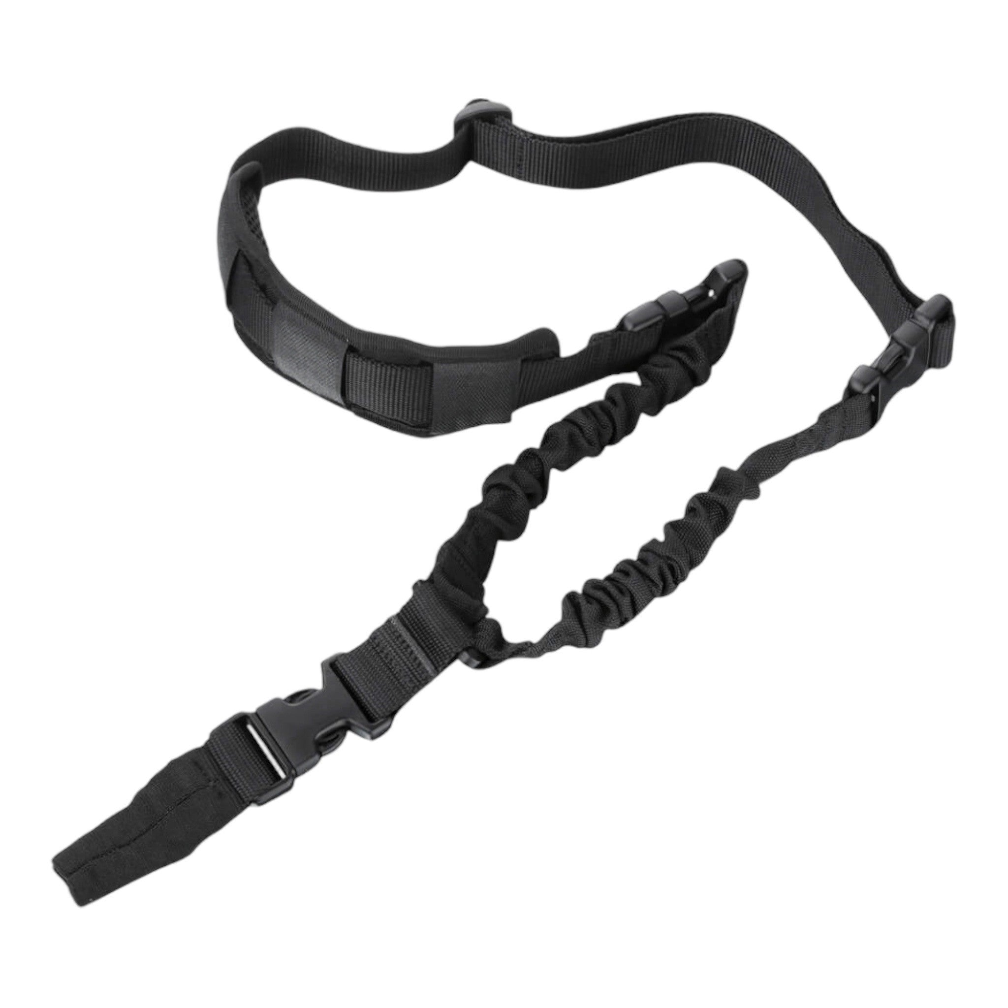 Tacbull Tactical Single Point Sling with Hook for Heavy-Duty Rifles - Black