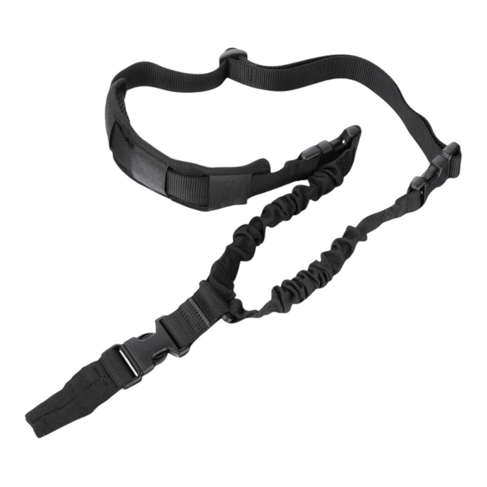 Tacbull Tactical Single Point Sling with Hook for Heavy-Duty Rifles - Black