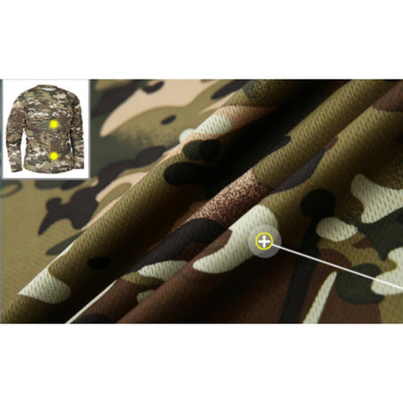 Tactical Long Sleeve Quick Dry Camouflage Shirt