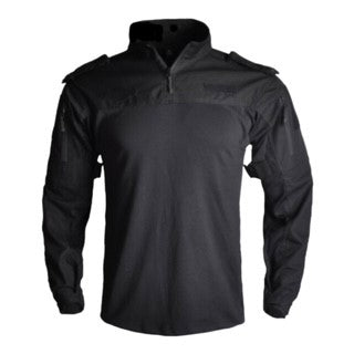 Tactical Shirt - Long Sleeve Military Style - Black