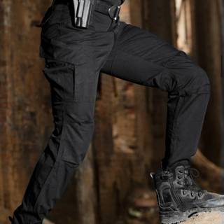 Tactical Military Style Cargo Pants - Black