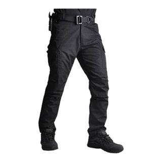 Tactical Military Style Cargo Pants Black Ripstop