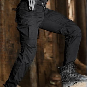 Tactical Military Style Cargo Pants - Black - Ripstop