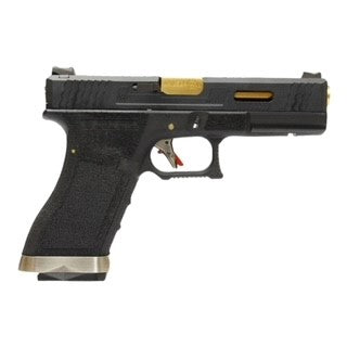 WE Tech Glock G17 WET GBB Pistol - T1 Black/Gold & Silver