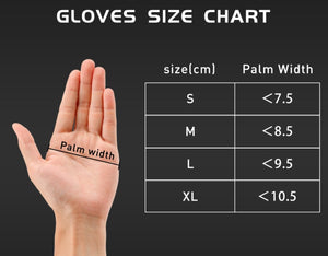 Kapvoe Full Finger Sports Gloves Sizing Chart