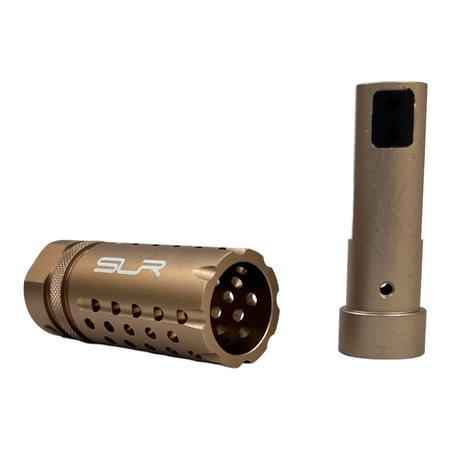 SLR Flash Suppressor Type B - with adjustable integrated hopup & 14mm CCW Thread - 19B - Tan