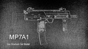 HK MP7A1 - Gas Blowback GBB Gel Blaster SMG Replica
