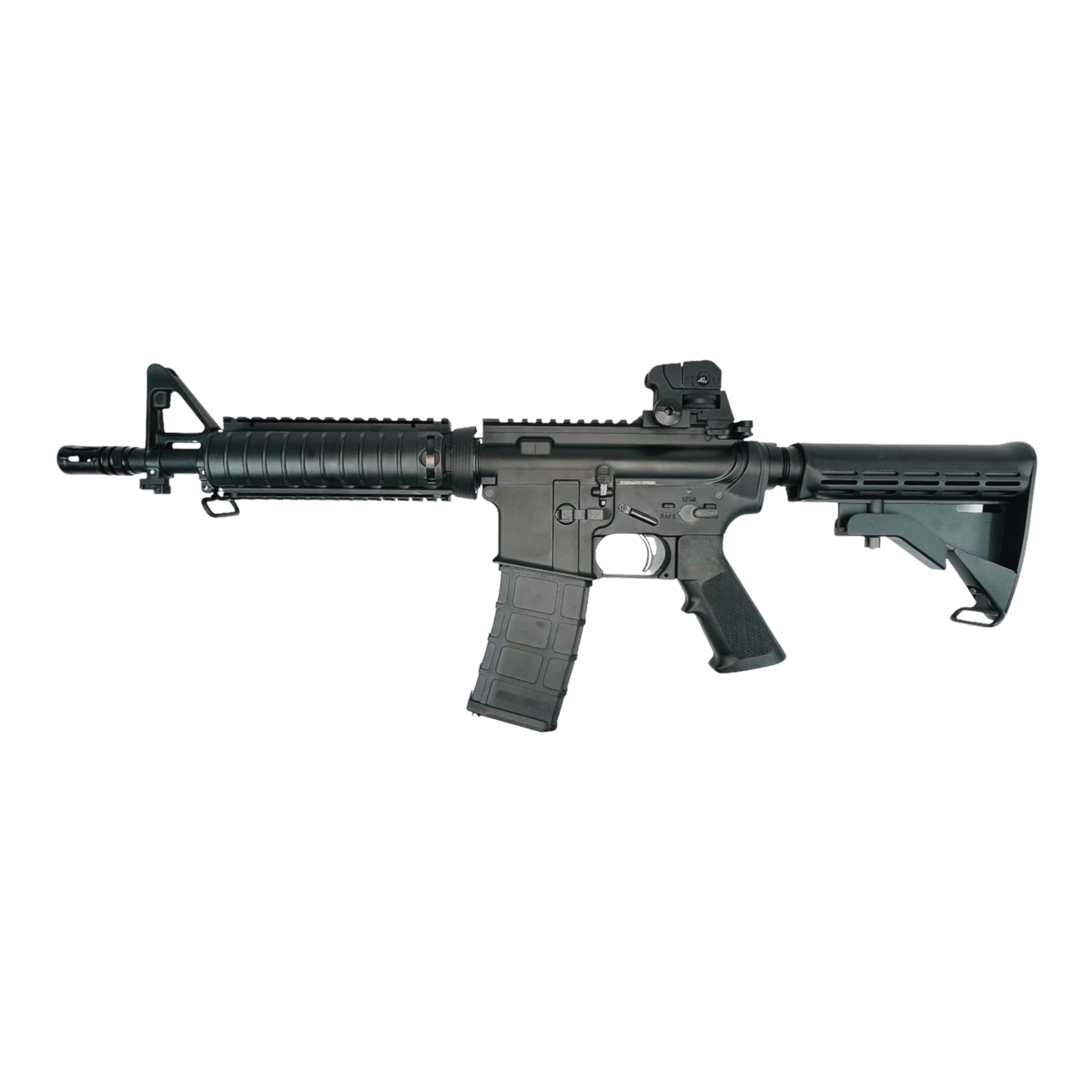 Golden Eagle - M4 7" Quad Rail CQB Gas Blowback Gel Blaster Rifle Replica - GBBR - Black - MC6624M