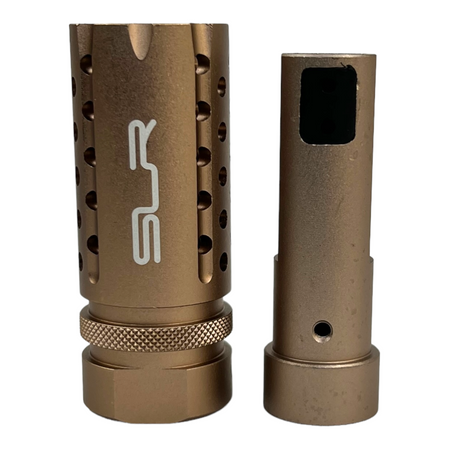 SLR Flash Suppressor Type B - with adjustable integrated hopup & 14mm CCW Thread - 19B - Tan