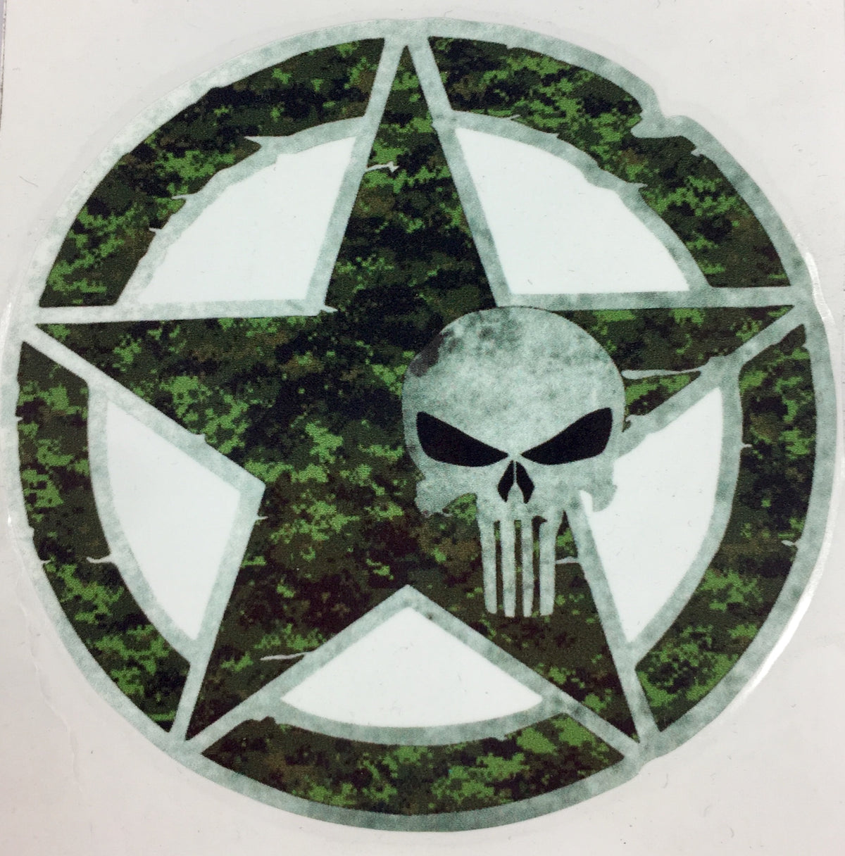 Green Star and Skull Sticker