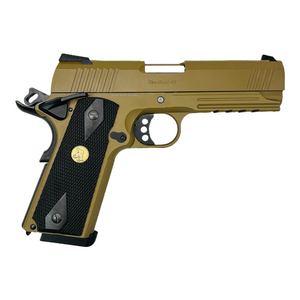 Golden Eagle - Compact OPS Tactical .45 Full Metal Gas Blowback Gel Blaster Pistol - Tan - with black grips - G3309T