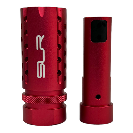 SLR Flash Suppressor Type B - with adjustable integrated hopup & 14mm CCW Thread - 19B - Red