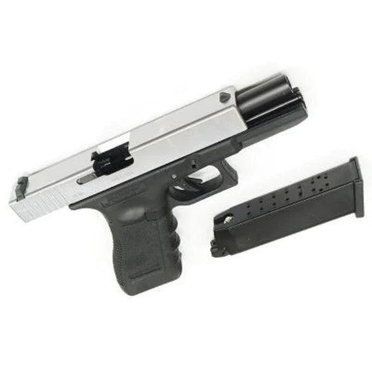 WE Tech G Series Glock 17 Silver Slide Gen 3 GBB Gel Blaster Pistol (WE-G001A-SV-GB